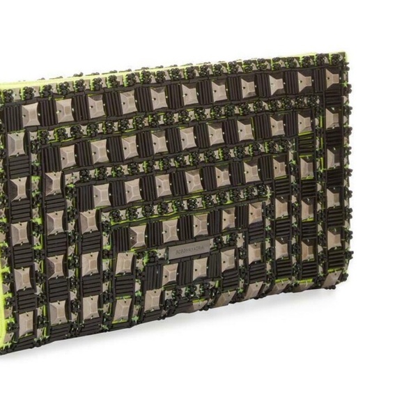 BCBG Max Azria Leila canvas zip pouch handbag in blue - Picture 1 of 5